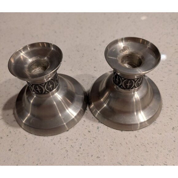 Vintage Pewter Candle Holders by Haugrud Norway 333 - Picture 12 of 12